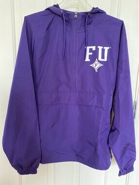 Fanatics Furhman NWT Initials Purple Windbreaker Jacket Pullover Half Zip M
